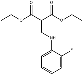2-(((2-氟苯基)氨基)亚甲基)丙二酸二乙酯 结构式