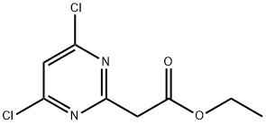 乙基 2-(4,6-二氯嘧啶-2-基)-乙酸酯 结构式