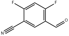 2,4-二氟-5-甲酰基苄腈 结构式