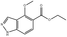 4-甲氧基吲唑-5-甲酸乙酯 结构式