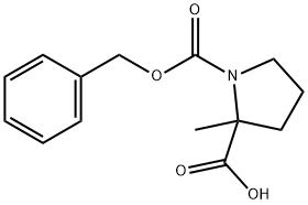 1-CBZ-2-甲基吡咯烷-2-甲酸 结构式