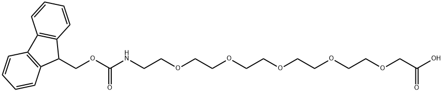 5,8,11,14,17-五氧杂-2-氮杂十九烷二酸 1-芴甲基酯 结构式