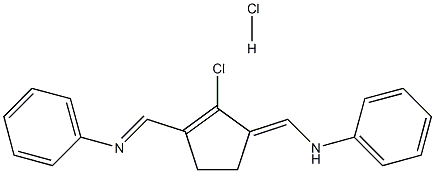 N-[[2-氯-3-[(苯基氨基)亚甲基]-1-环戊烯-1-基]亚甲基]苯胺盐酸盐 结构式