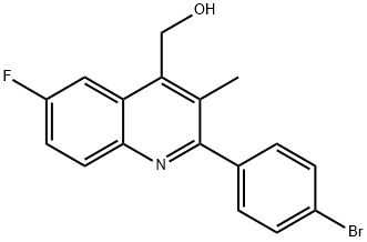 2-(对溴苯基)-6-氟-3-甲基喹啉-4-甲醇 结构式