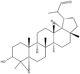 (3BETA)-3-羟基羽扇-20(30)-烯-29-醛 结构式