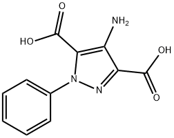 4-氨基-1-苯基-1H-吡唑-3,5-二羧酸 结构式