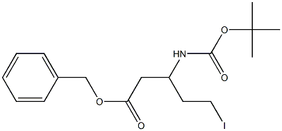 N-BOC-3-氨基-5-碘戊酸苄酯 结构式