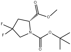 N-BOC-4,4-二氟-D-脯氨酸甲酯 结构式