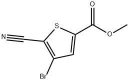 4-溴-5-氰基噻吩-2-甲酸甲酯 结构式