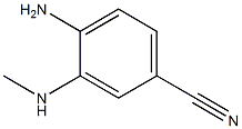 4-氨基-3-(甲氨基)苯甲腈 结构式