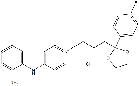 4-[(2-AMinophenyl)aMino]-1-[3-[2-(4-fluorophenyl)-1,3-dioxolan-2-yl]propyl]pyridiniuM Chloride 结构式