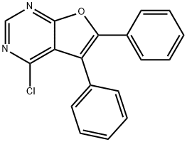4-氯-5,6-二苯基呋喃并[2,3-D]嘧啶 结构式