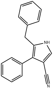 5-苄基-4-苯基-吡咯-3-甲腈 结构式