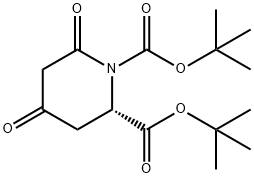 1,2-Piperidinedicarboxylic acid, 4,6-dioxo-, bis(1,1-diMethylethyl) ester, (2S)- 结构式