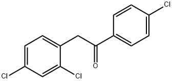 1-(4-氯苯基)-2-(2,4-二氯苯基)乙酮 结构式