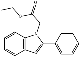 2-(2-苯基-1H-吲哚-1-基)乙酸乙酯 结构式