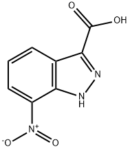 7-硝基-1H-吲唑-3-甲酸 结构式