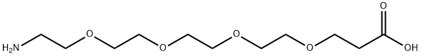 3-[2-[2-[2-(2-氨基乙氧基)乙氧基]乙氧基]乙氧基]丙酸 结构式