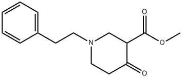 N-苯乙基-3-羧酸甲酯-4-哌啶酮 结构式