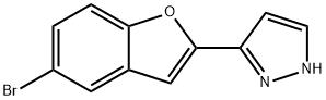 3-(5-溴苯并呋喃-2-基)-1H-吡唑 结构式