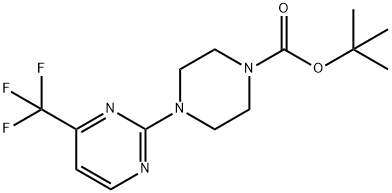 4-(4-三氟甲基嘧啶-2-基)哌嗪-1-甲酸叔丁酯 结构式