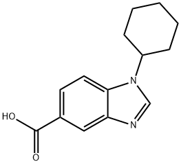 1-Cyclohexylbenzodiazole-5-carboxylic acid 结构式