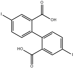 4,4'-二碘 - [1,1'-联苯] -2,2'-二羧酸 结构式