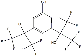 1,3-二(2-羟基六氟异丙基)-5-羟基苯 结构式