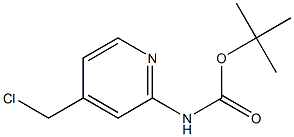 (4-(氯甲基)吡啶-2-基)氨基甲酸叔丁酯 结构式