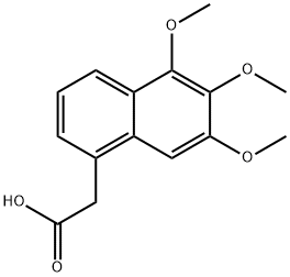 2-(5,6,7-三甲氧基萘-1-基)乙酸 结构式