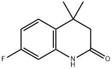 7-氟-4,4-二甲基-3,4-二氢-2-喹啉酮 结构式