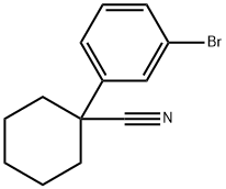 1-(3-broMophenyl)cyclohexanecarbonitrile 结构式