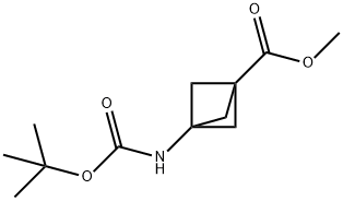 3 - {[(叔丁氧基)羰基]氨基}双环[1.1.1]戊烷-1-甲酸甲酯 结构式