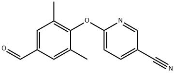 6-(4-甲酰-2,6-二甲基苯氧基)氰吡啶 结构式