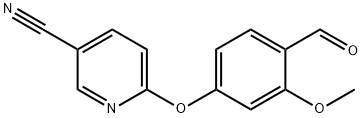 6-(4-甲酰-3-甲氧基苯氧基)氰吡啶 结构式