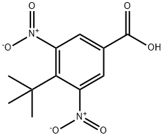 4-叔丁基-3,5-二硝基苯甲酸 结构式