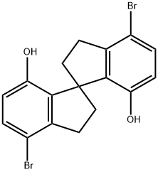 4,4'-二溴-2,2',3,3'-四氢-1,1'-螺双[1H-茚]-7,7'-二醇 结构式