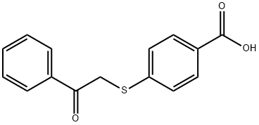 Benzoic acid, 4-[(2-oxo-2-phenylethyl)thio]- 结构式