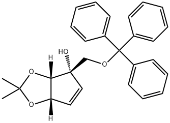 (3AS,4S,6AS)-2,2-二甲基-4 - ((三苯甲基氧基)甲基)-4,6A二氢-3AH-环 结构式