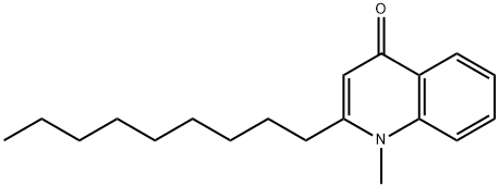 1-甲基-2-壬基-4-喹啉酮 结构式