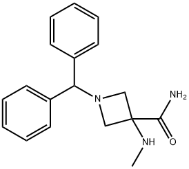 1-benzhydryl-3-(MethylaMino)azetidine-3-carboxaMide 结构式