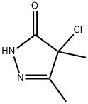 4-Chloro-3,4-diMethyl-2-pyrazolin-5-one 结构式