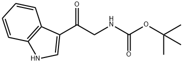tert-butyl 2-(1H-indol-3-yl)-2-oxoethylcarbaMate 结构式