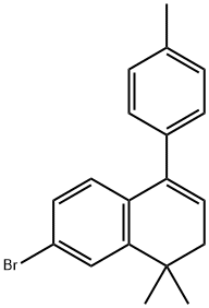 6-broMo-3,4-dihydro-4,4-diMethyl-1-p-tolylnaphthalene 结构式