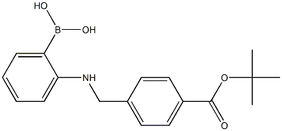 4-[(1,1-二甲基乙氧基)羰基](苯基甲基)氨基苯基硼酸 结构式