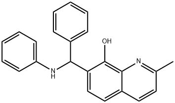 7-(ALPHA-苯胺基苄基)-2-甲基-8-喹啉醇 结构式