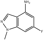 6-氟-1-甲基-1H-吲唑-4-胺 结构式