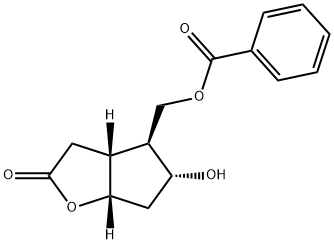 [3AR-(3AALPHA,4ALPHA,5BETA,6AALPHA)]-4-[(苯甲酰基氧基)甲基]六氢-5-羟基-2H-环戊并[B]呋喃-2-酮 结构式