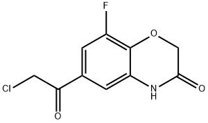 6-(2-CHLOROACETYL)-8-FLUORO-4H-1,4-BENZOXAZIN-3-ONE 结构式