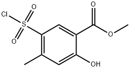 5-Chlorosulfonyl-2-hydroxy-4-Methyl-benzoic acid Methyl ester 结构式